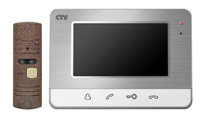CTV-DP401 S (серебро) Комплект видеодомофона CTV