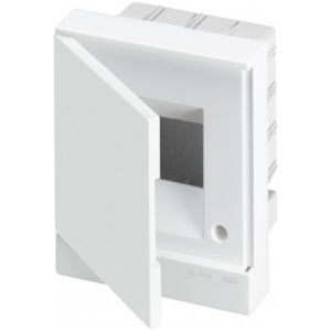 Бокс в нишу ABB Basic E  4М белая непрозрачная дверь (c клеммами) BEF401204