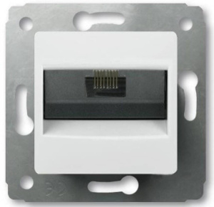 773641 Розетка компьютерная RJ45 категории 5e UTP Legrand Cariva Белая
