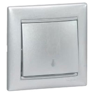 770112 Кнопка Алюминиевая Legrand Valena без фиксации с символом лампы