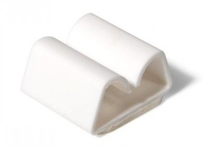 Площадки монтажные самоклеющиеся с клипсой для кабеля ПМС-B 17х20 (100шт) КВТ