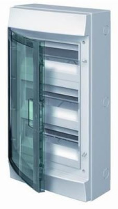 Влагозащищенный настенный бокс ABB Mistral65 36М (3х12) прозрачная дверь без клеммного блока