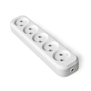 Колодка UNIVersal 5 гнезд без заземления AБС-пластик