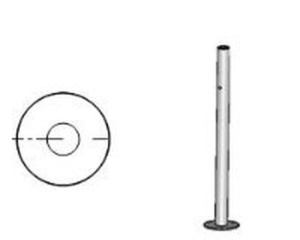 Стойка ограждения с отверстием под фиксатор базовая Praktika OXGARD
