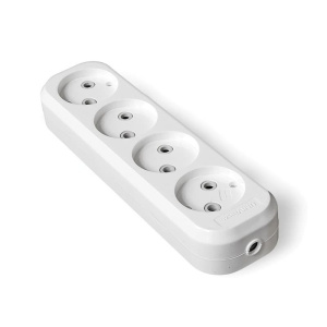 Колодка UNIVersal 4 гнезда без заземления AБС-пластик