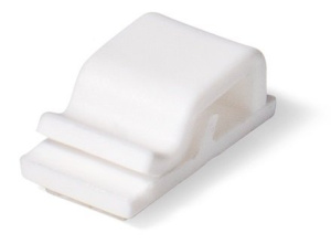 Площадки монтажные самоклеющиеся с клипсой для кабеля ПМС-К 17х8.5 (100шт) КВТ