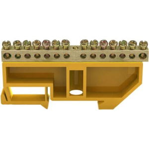 Шина PE земля на DIN-изолятор ШНИ-8х12-14-Д-Ж IEK