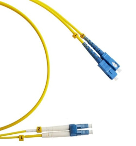 FC-D2-9-LC/UR-SC/UR-H-1M-LSZH-YL Патч-корд волоконно-оптический (шнур) SM 9/125 (OS2), LC/UPC-SC/UPC, 2.0 мм, duplex, LSZH, 1 м Hyperline