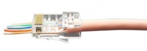 PLEZ-8P8C-U-C6-SH-100 (100 шт) Разъем RJ-45 Hyperline