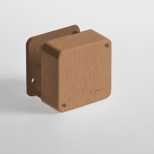 65004-38М Тусо Коробка распаячная для открытой проводки Рувинил под структуру дерева- Бук 79х79х32мм