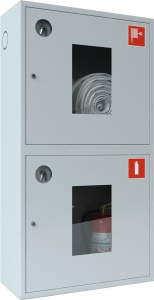 Ш-ПК-003-21НОБ (ПК-320-21НОБ) Шкаф пожарный навесной со стеклом белый ТОИР-М