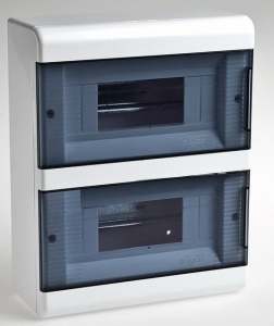 68018 Тусо Щит распределительный навесной ЩРн-П-18 Белый с прозрачной дверью