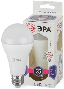 Лампа светодиодная LED Груша A65-25W-860-E27 ЭРА