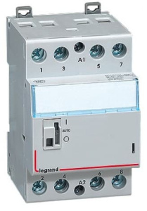 Модульный контактор Legrand CX3 63А 4НО 230В бесшумная ручка 412563