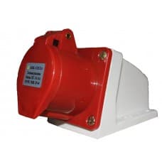 Розетка HT-125 32А стационарная 3Р+РЕ+N 380В IP-44