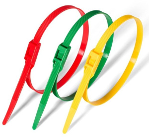 Кабельные стяжки разъемные с горизонтальным замком КСГ 8х400(кр) (100шт) КВТ