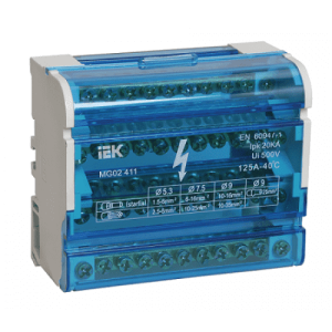 Шины на DIN-рейку в корпусе (кросс-модуль) 3L+PEN 4х11 IEK