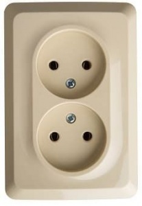 PA16-105K Розетка угловая Кремовая Schneider Electric Этюд 2-я без заземления