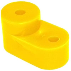 Угловой изолятор для О шины желтый
