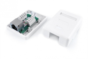 SB1-1-8P8C-C6-SH-WH Розетка RJ-45 Hyperline