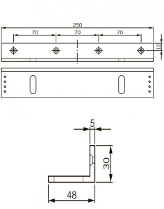 L-кронштейн для EMC 600 ALH и EMC 600-2 ALH Dorma