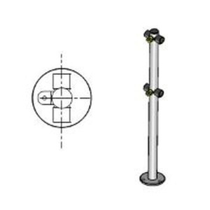Стойка ограждения с 2-мя полупетлями Т-образная Praktika OXGARD