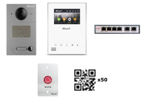 KIT(O1)AV1G-AUW (AV-01MFD + AU-04LA WHITE) Комплект видеодомофона KIT(O1)AV1G-AUW (AV-01MFD + AU-04LA WHITE) BAS-IP