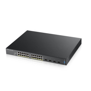 XGS2210-28HP-EU0101F L2+ коммутатор PoE+ rack 19", 24xPoE+, 4xSFP+, стекируемый (до 2) ZYXEL