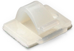 Площадки монтажные самоклеющиеся с клипсой для кабеля ПМС-К 17*12 (100шт) КВТ