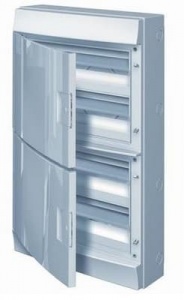 Влагозащищенный настенный бокс ABB Mistral65 72М непрозрачная дверь без клеммного блока