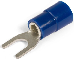 Наконечники вилочные изолированные с нейлоновой манжетой НВИ(н) 16-6 (син) (100 шт) КВТ