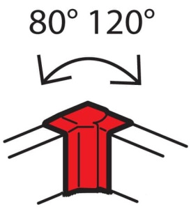 638031 Legrand Внутренний угол 100x50мм изменяемый 80°-120° Metra