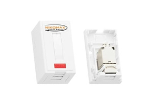 NMC-WO1UE2-WT Настенная розетка NIKOMAX