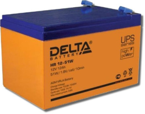 HR 12-51 W Аккумулятор герметичный свинцово-кислотный Delta