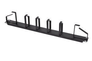 ГКО-1-6-9005 Органайзер кабельный горизонтальный 19" 1U, 6 колец, цвет черный ЦМО