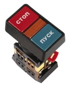 Кнопка РPВВ-30N Пуск-Стоп d30мм неон/240В 1з+1р IEK