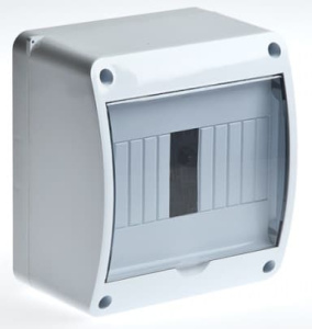 68306 Тусо Щит распределительный навесной под пломбу КМПн-6 Белый с прозрачной дверью