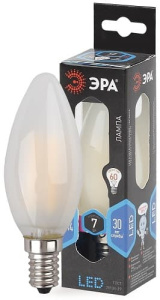 Лампа светодиодная F-LED Свеча матовая B35-7W-840-E14 frost ЭРА