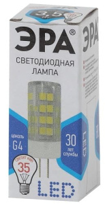 Лампа светодиодная LED JC-3,5W-220V-CER-840-G4 ЭРА