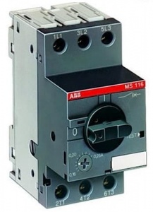 Выключатель автоматический для защиты электродвигателей ABB MS 116-1.0 (0.63-1.0А) 10kA