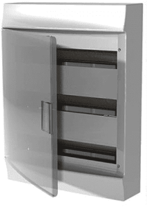 Бокс настенный ABB Mistral41 54М прозрачная дверь с клеммным блоком