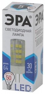 Лампа светодиодная LED JC-5W-220V-CER-840-G4 ЭРА