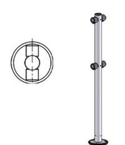 Стойка ограждения двухсторонняя (I-образная) Praktika OXGARD