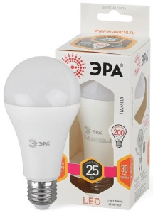 Лампа светодиодная LED Груша A65-25W-827-E27 ЭРА