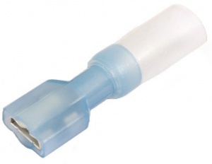 Разъемы плоские «мама» с гибридной изоляцией РПИ-М-НТ 2.5-(6.3) (син) (100 шт) КВТ