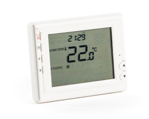 Термостат комнатный Teplocom TS-Prog-2AA/8A, проводной, прогр., реле 250В, 8А Бастион