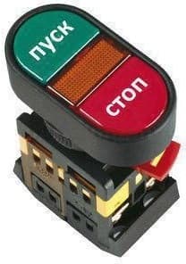Кнопка APВВ-22N Пуск-Стоп d22мм неон/240В 1з+1р IEK