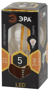 Лампа светодиодная F-LED Шар P45-5W-827-E14 ЭРА