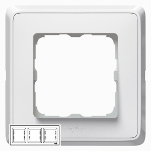 773653 Рамка Legrand Cariva 3 поста Белая