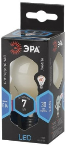 Лампа светодиодная F-LED Шар P45-7W-840-E14 frost ЭРА